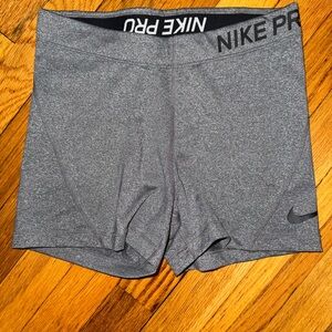 Nike Pro Gray Athletic Shorts with Compression Fit